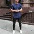 Stylish Ripped Denim Harem Pants for Men - Comfortable Casual Fit